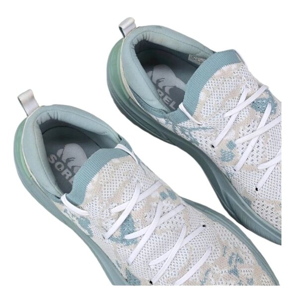 Sorel 8.5 Women's Kinetic RNEGD Lace Sneaker‎ Aqua/White - Picture 7 of 10